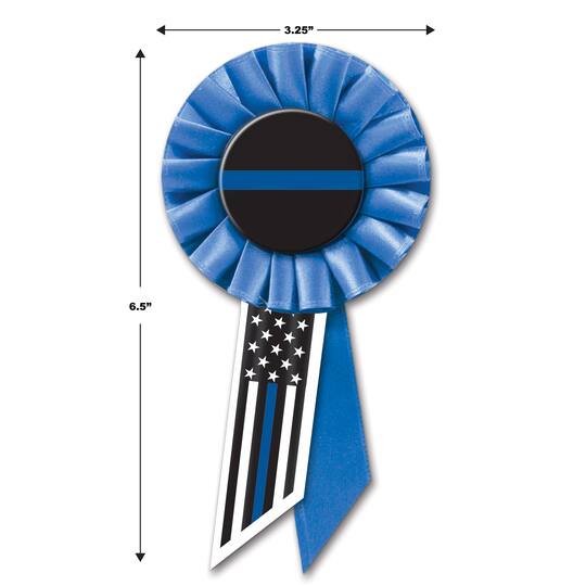Beistle 6.5" Blue Stripe Law Enforcement Rosettes, 2ct.